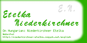 etelka niederkirchner business card